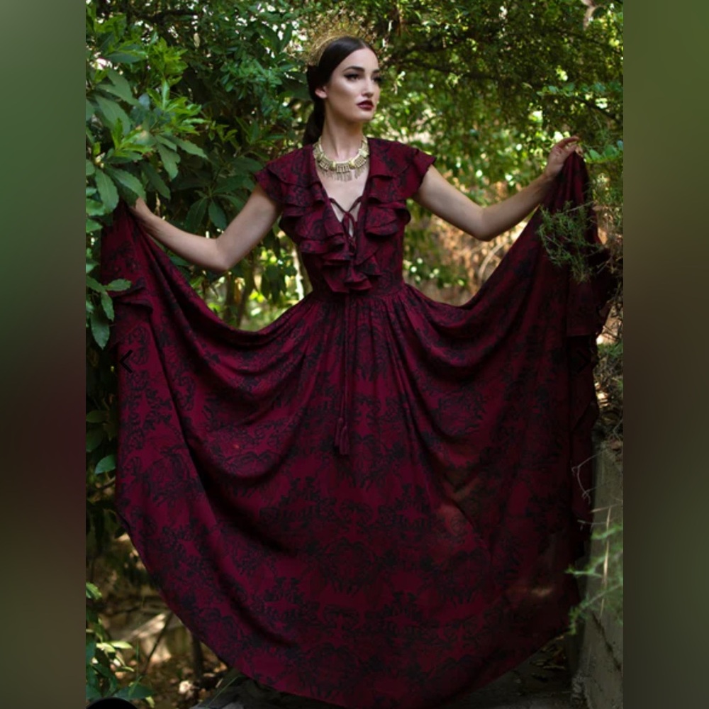 Mythical Goddess dress in Gorgon Print